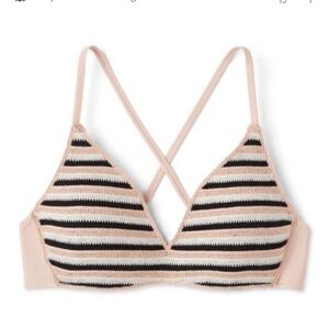 Target crochet bikini top. Black/tan. Size M